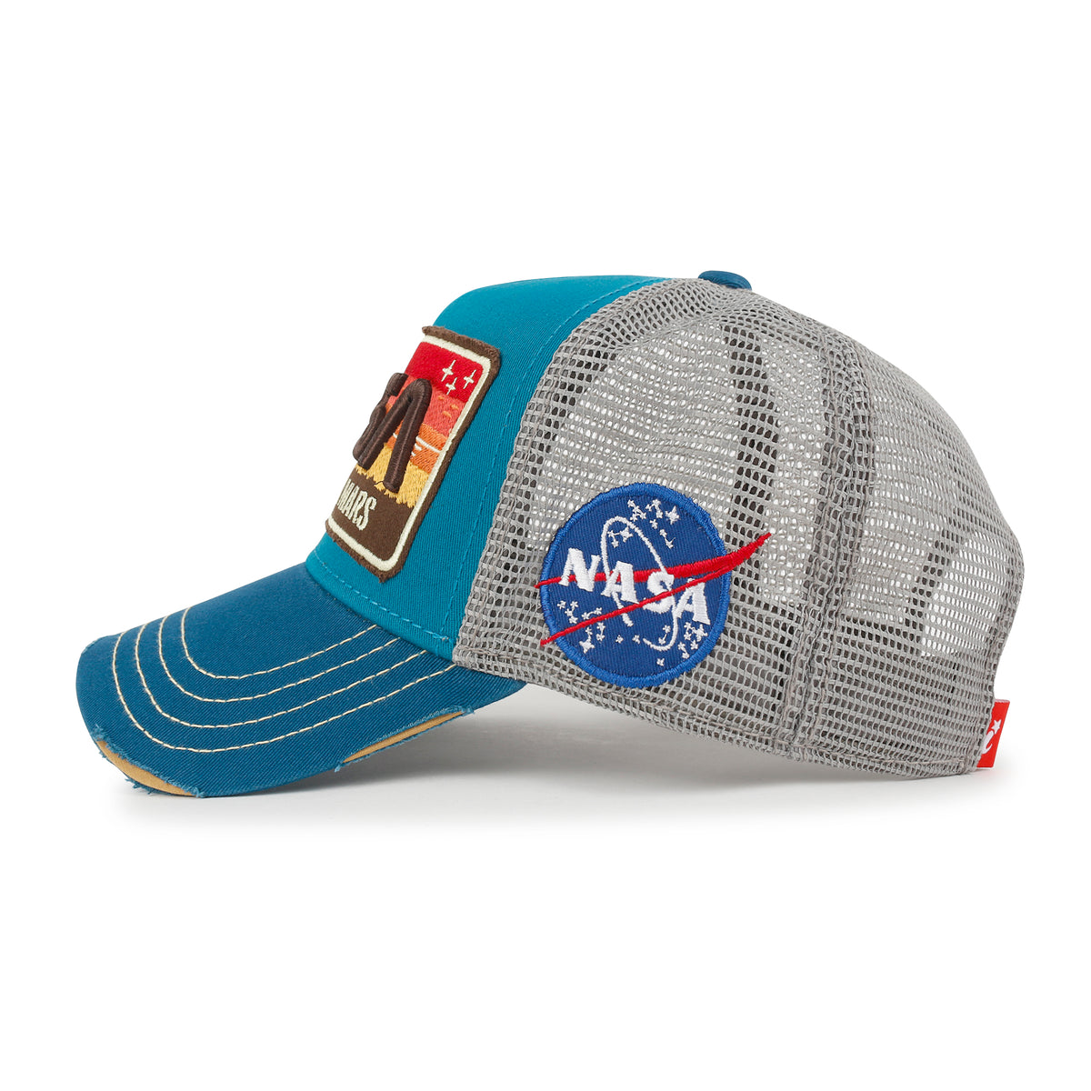 ililily PREMIUM NASA Mission Rectangle Patch Embroidery Structured Baseball Cap