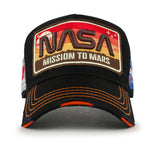 ililily PREMIUM NASA Mission Rectangle Patch Embroidery Structured Baseball Cap