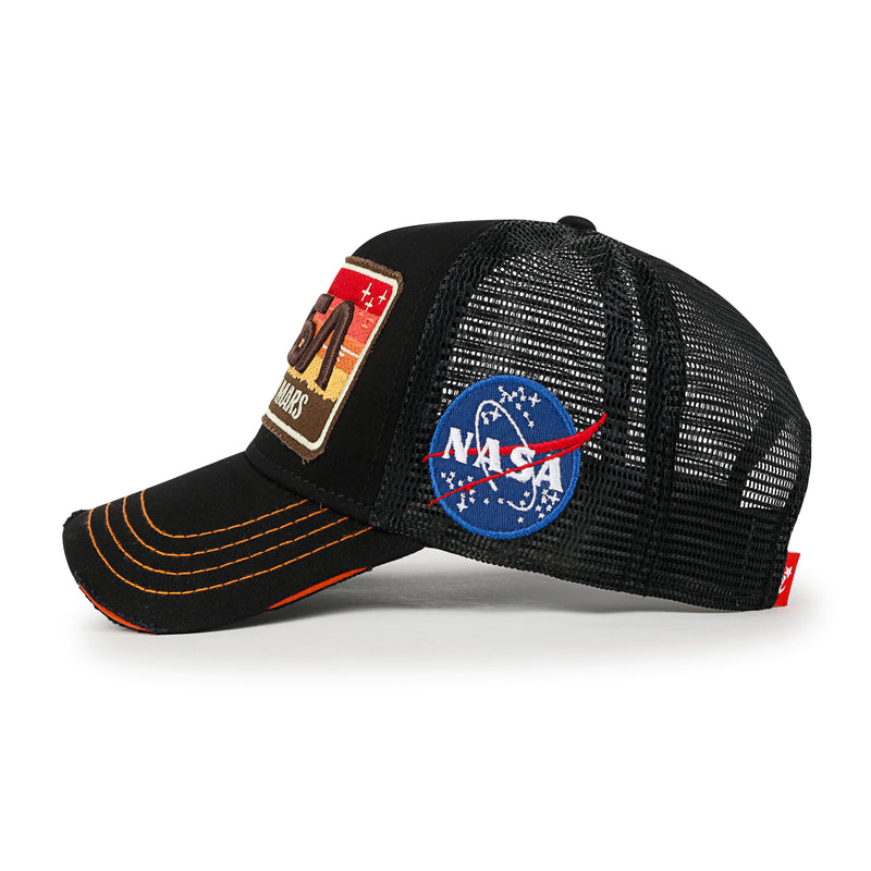 ililily PREMIUM NASA Mission Rectangle Patch Embroidery Structured Baseball Cap