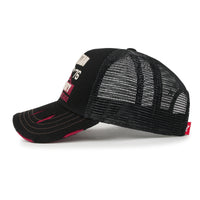 ililily PREMIUM Manhattan Wide Embroidery Trucker Hat Vintage Baseball Cap