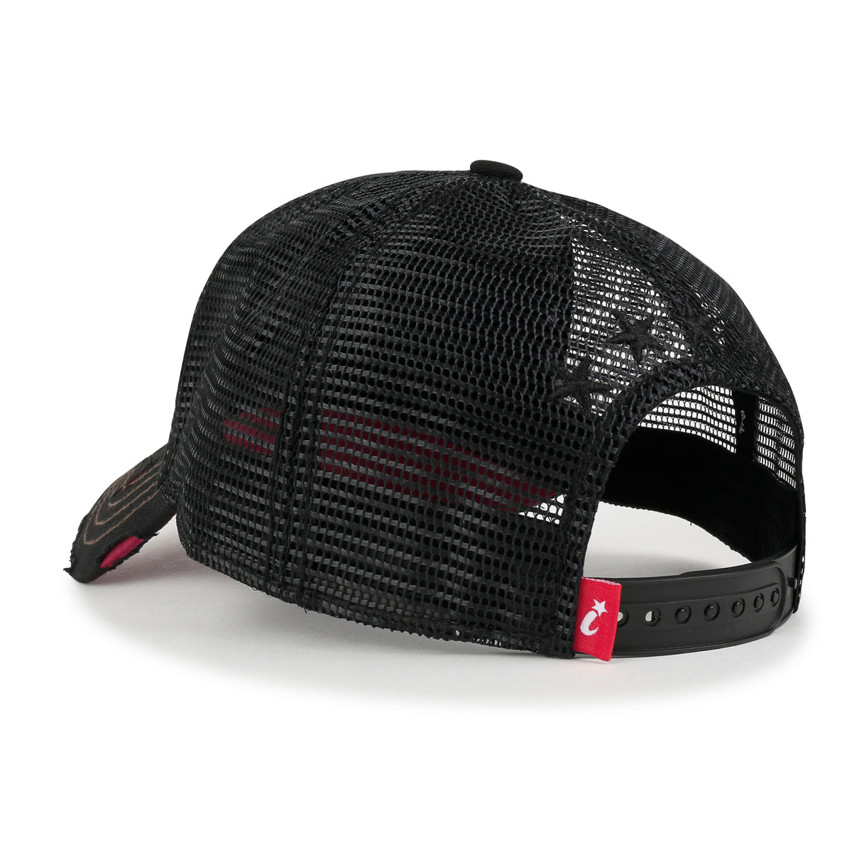 ililily PREMIUM Manhattan Wide Embroidery Trucker Hat Vintage Baseball Cap