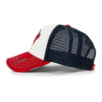 ililily PREMIUM California Huntington Round Embroidery Hat Vintage Baseball Cap