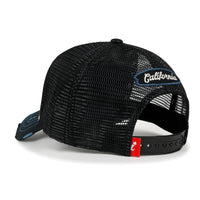 ililily PREMIUM California Huntington Round Embroidery Hat Vintage Baseball Cap