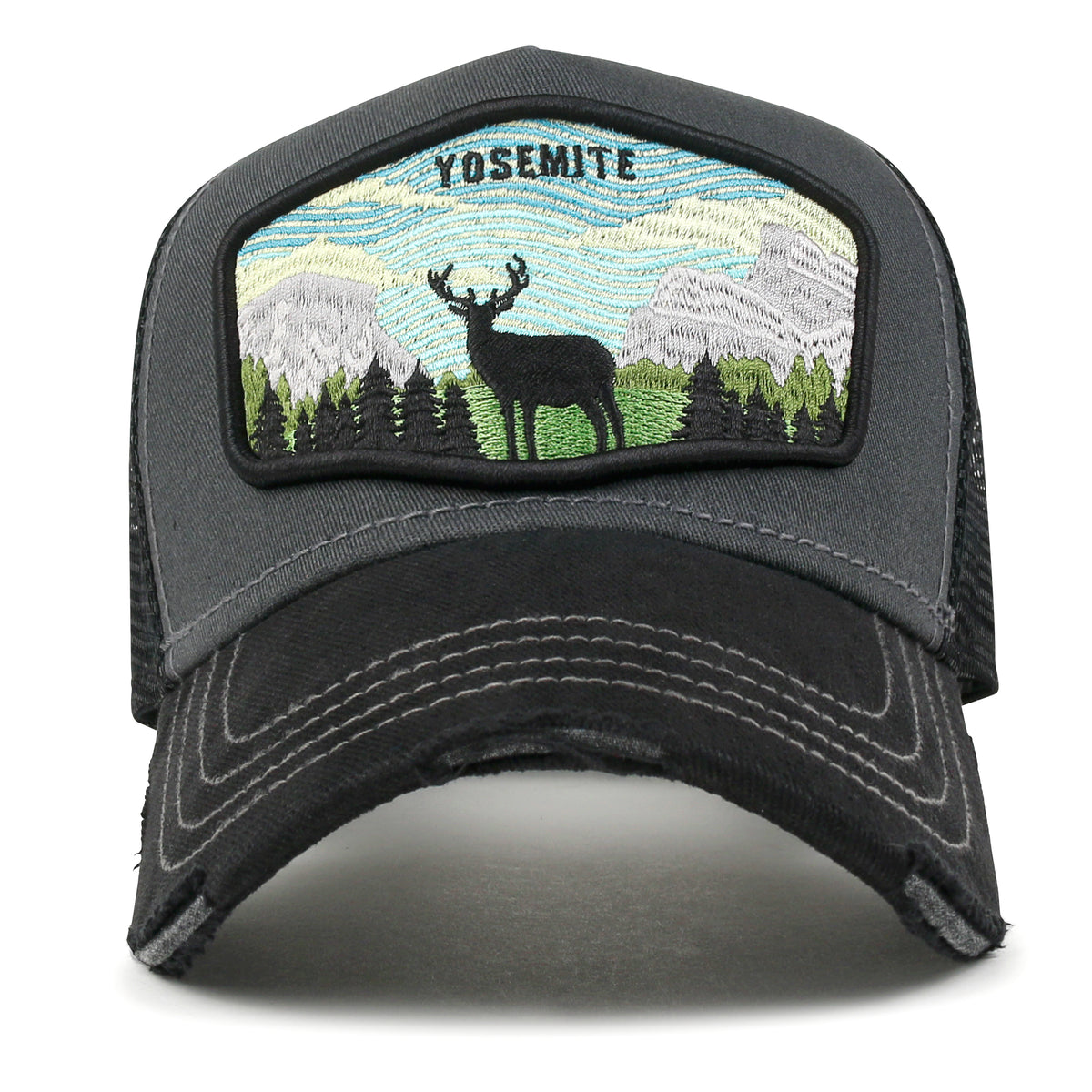 ililily Premium Yosemite National Park Embroidery Baseball Cap Structured Casual Trucker Hat