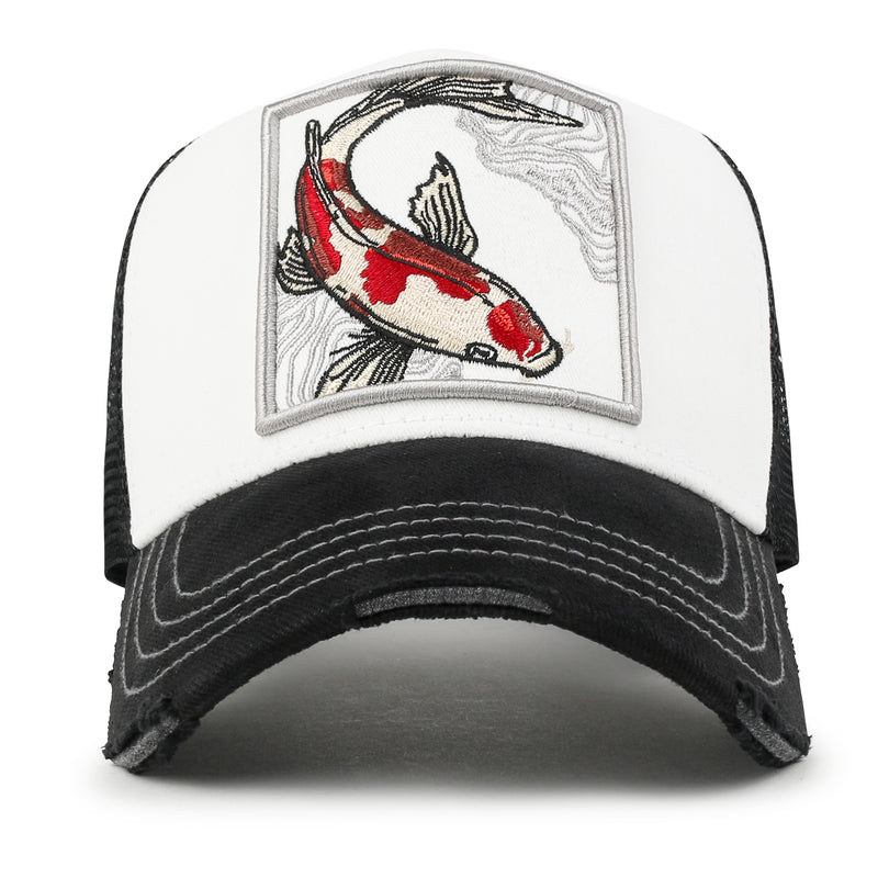 JPAK Embroidered Koi Fish Dad Hat - Premium Cotton Baseball Cap, Adjustable, One Size Fits Most