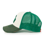 ililily PREMIUM Clover Embroidery Cotton Trucker Hat Distressed Baseball Cap