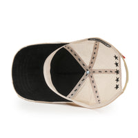 ililily PREMIUM Faux Leather Star Patch Baseball Cap Cotton Vintage Trucker Hat