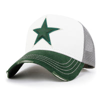 ililily PREMIUM Faux Leather Star Patch Baseball Cap Cotton Vintage Trucker Hat