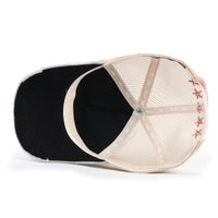ililily PREMIUM Faux Leather Star Patch Baseball Cap Cotton Vintage Trucker Hat
