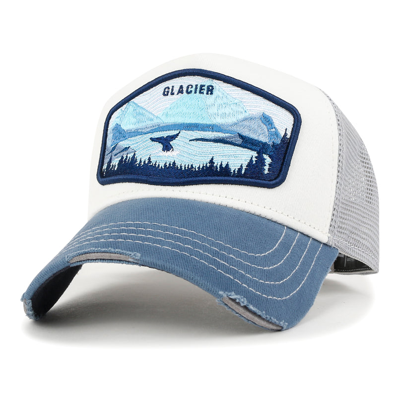 ililily PREMIUM Glacier Bay Embroidery Baseball Cap Structured Trucker Hat