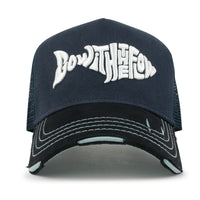 ililily PREMIUM Go With The Flow Embroidery Baseball Cap Vintage Trucker Hat