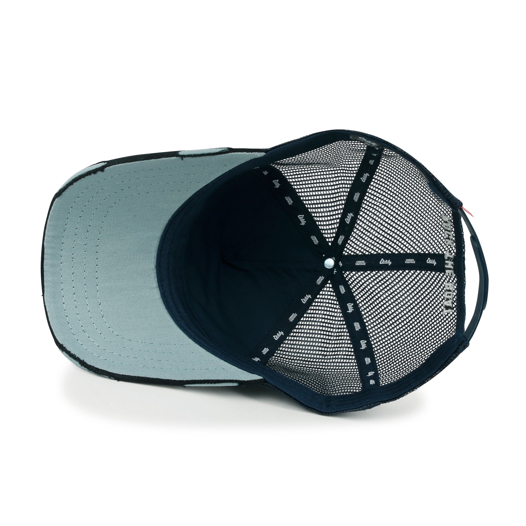 ililily Premium Go with The Flow Embroidery Baseball Cap Vintage Trucker Hat Medium / Black - Go