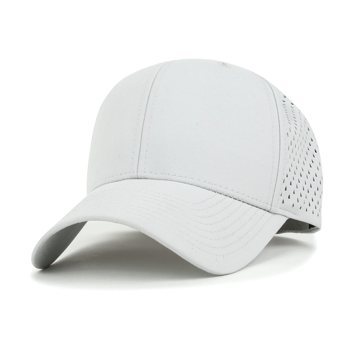 ililily Blank Six Panel Basic Baseball Cap Laser Cut Air Hole Back Hat