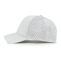 ililily Blank Six Panel Basic Baseball Cap Laser Cut Air Hole Back Hat