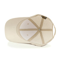 ililily Blank Six Panel Basic Baseball Cap Laser Cut Air Hole Back Hat