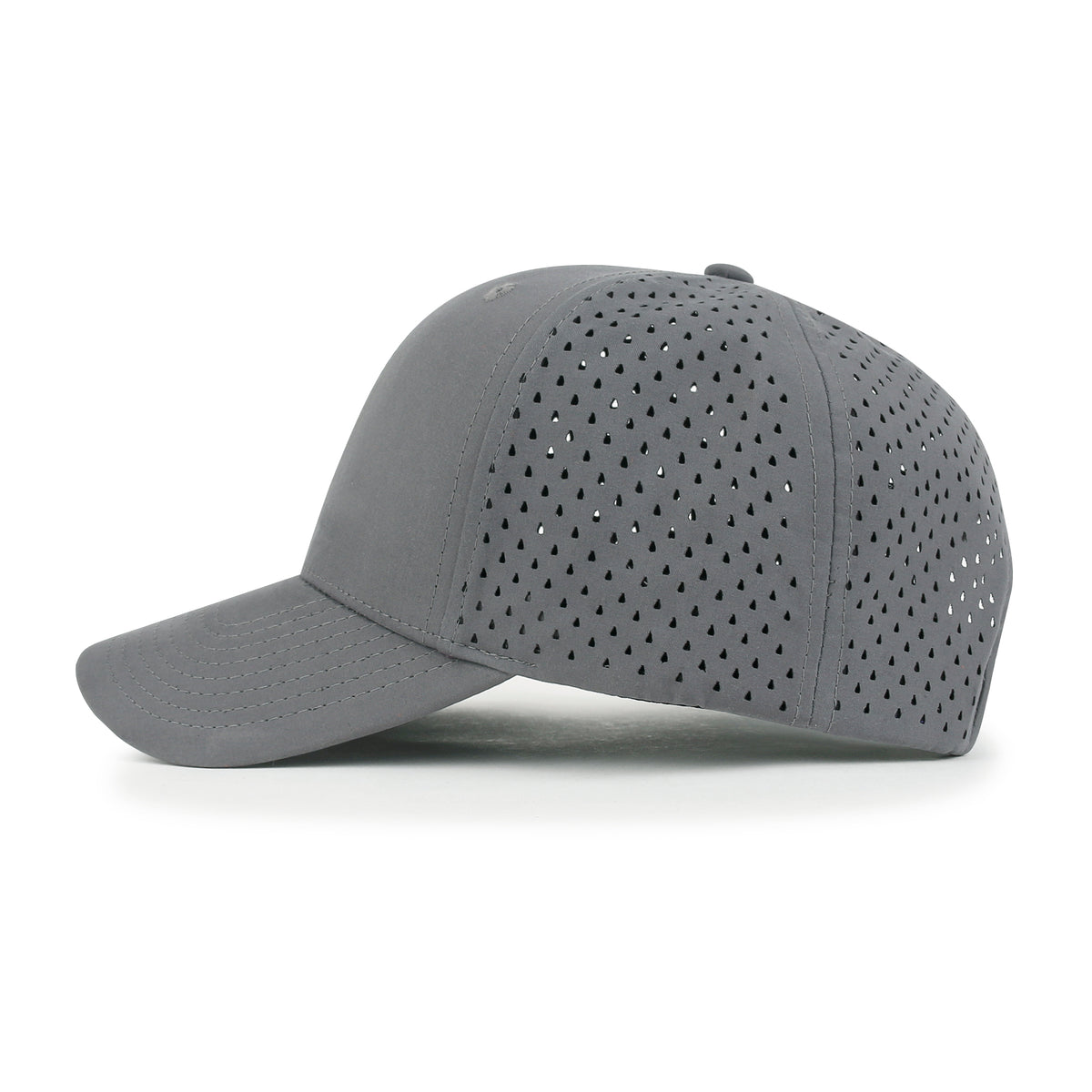 ililily Blank Six Panel Basic Baseball Cap Laser Cut Air Hole Back Hat
