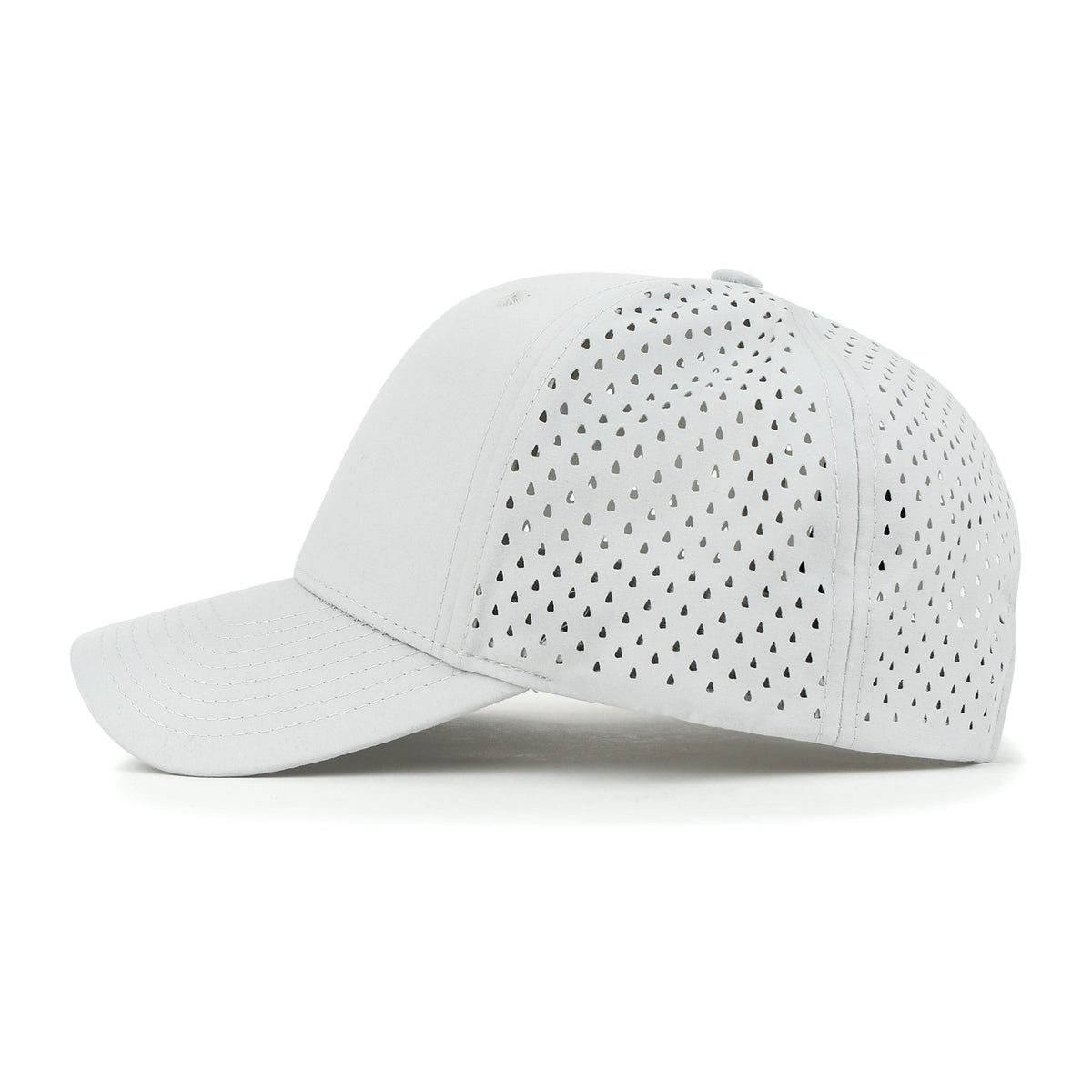 ililily 10 Bulk Pack Blank Six Panel Basic Baseball Cap Laser Cut Hole Back Hat