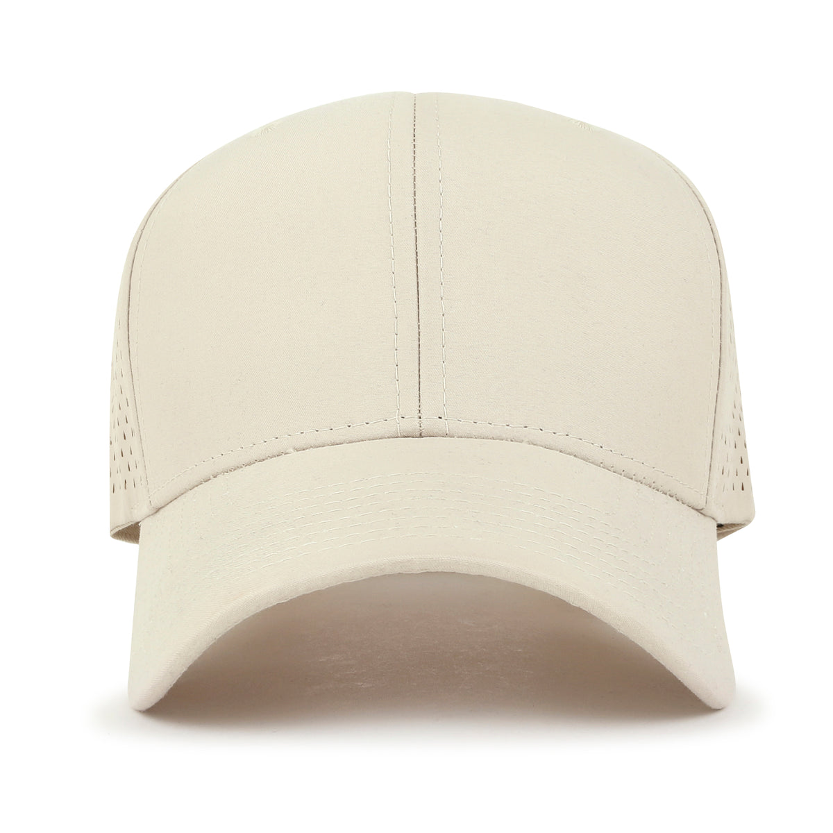 ililily 10 Bulk Pack Blank Six Panel Basic Baseball Cap Laser Cut Hole Back Hat