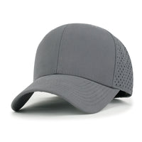 ililily 10 Bulk Pack Blank Six Panel Basic Baseball Cap Laser Cut Hole Back Hat