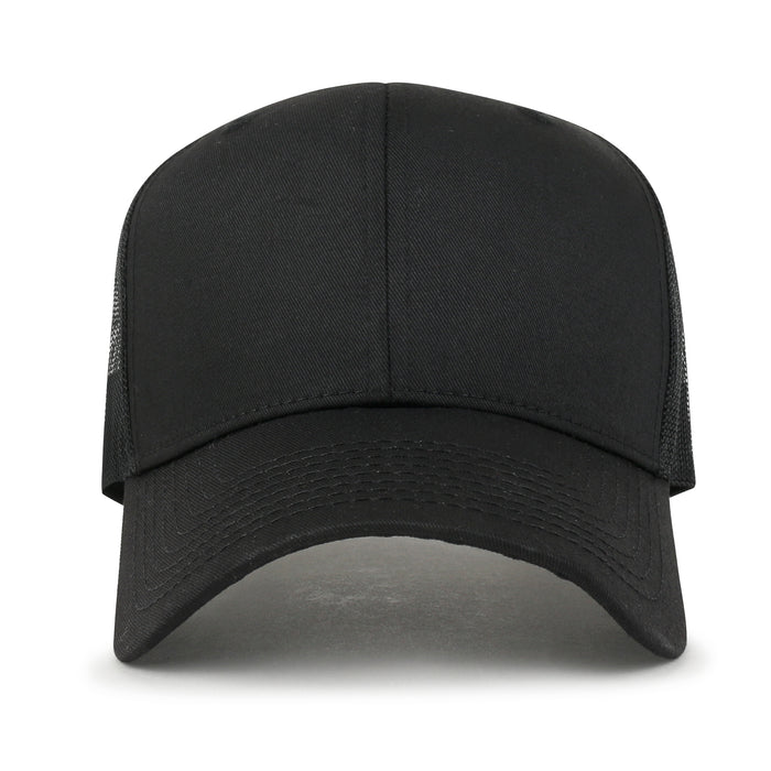 ililily Blank Six Panel Mesh Back Baseball Cap Basic Snap Back Trucker Hat