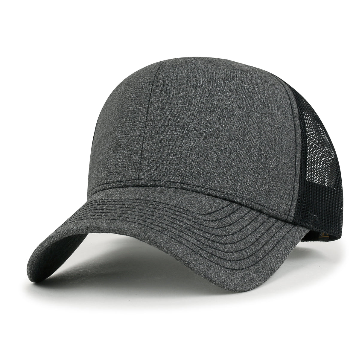ililily Blank Six Panel Mesh Back Baseball Cap Basic Snap Back Trucker Hat