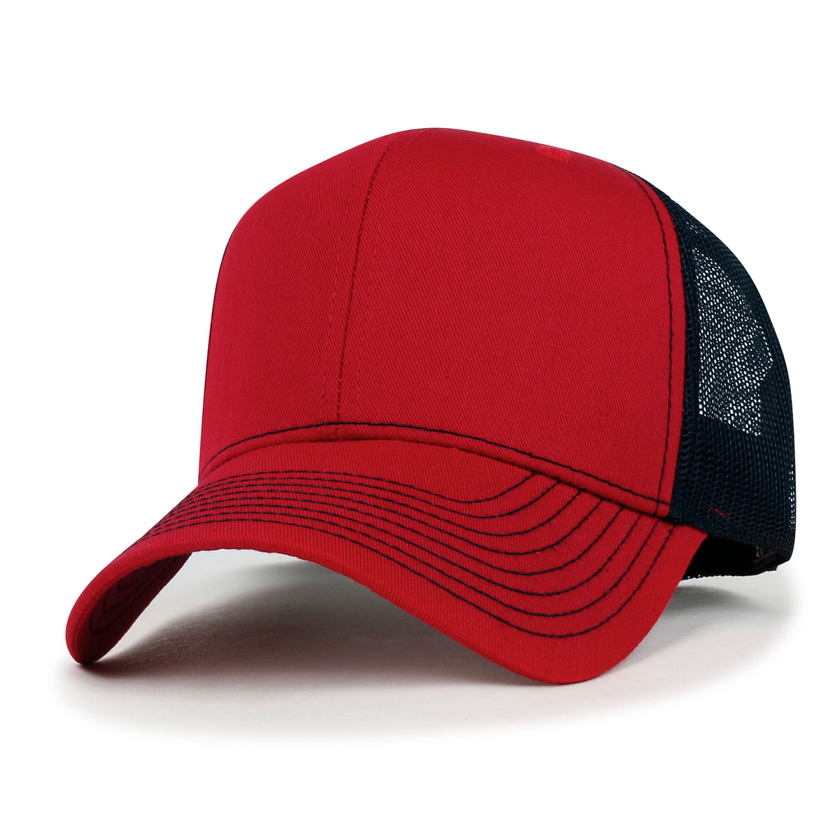 ililily Blank Six Panel Mesh Back Baseball Cap Basic Snap Back Trucker Hat