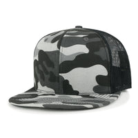 ililily Blank Six Panel Mesh Back Baseball Cap Basic Snap Back Flat Brim Hat
