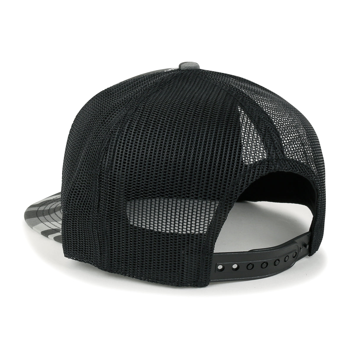 ililily Blank Six Panel Mesh Back Baseball Cap Basic Snap Back Flat Brim Hat