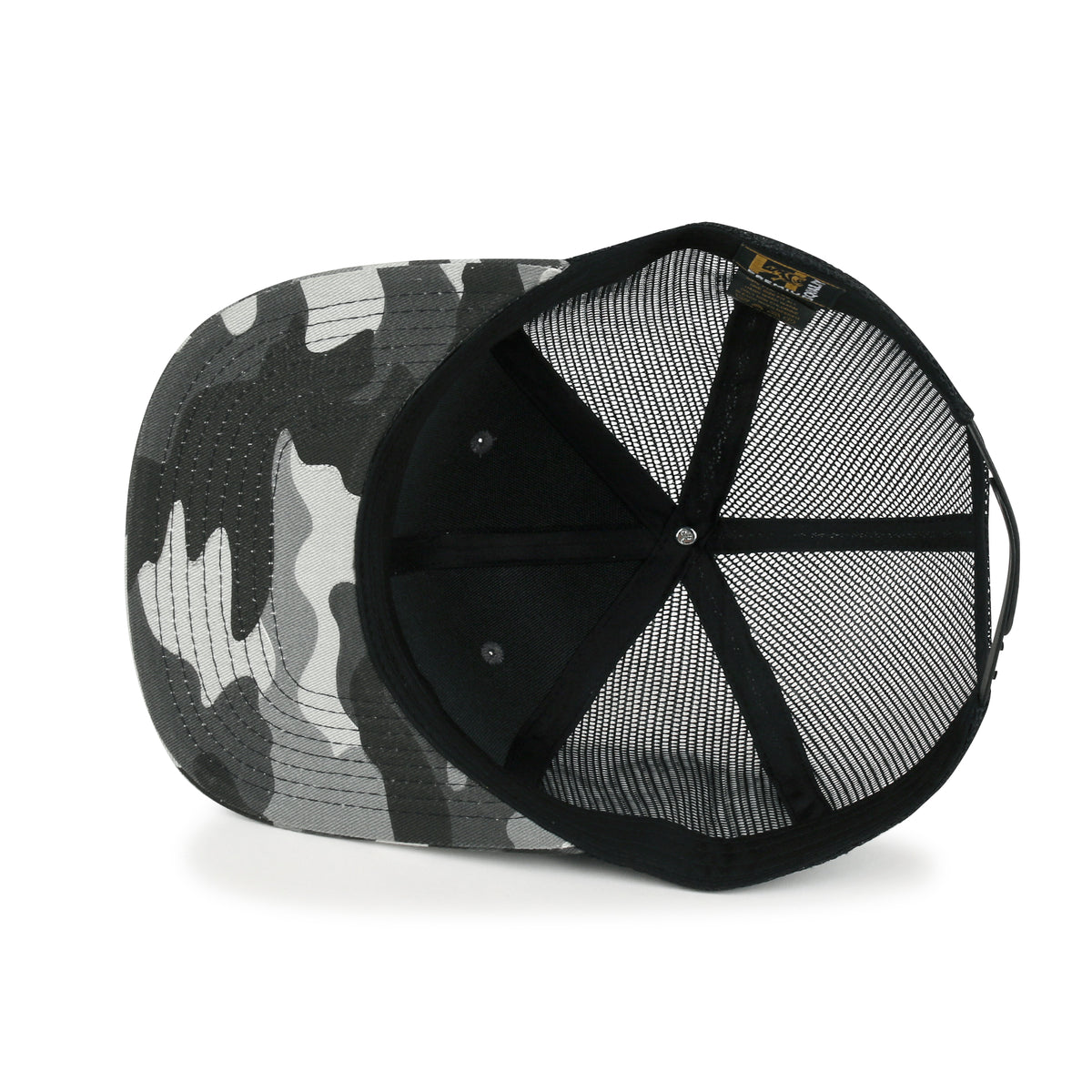 ililily Blank Six Panel Mesh Back Baseball Cap Basic Snap Back Flat Brim Hat