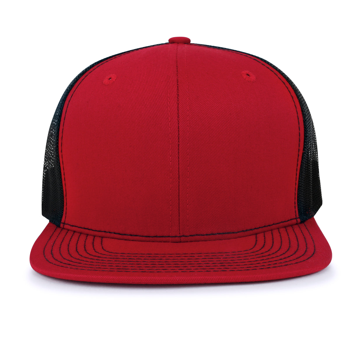 ililily Blank Six Panel Mesh Back Baseball Cap Basic Snap Back Flat Brim Hat