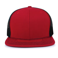 ililily Blank Six Panel Mesh Back Baseball Cap Basic Snap Back Flat Brim Hat