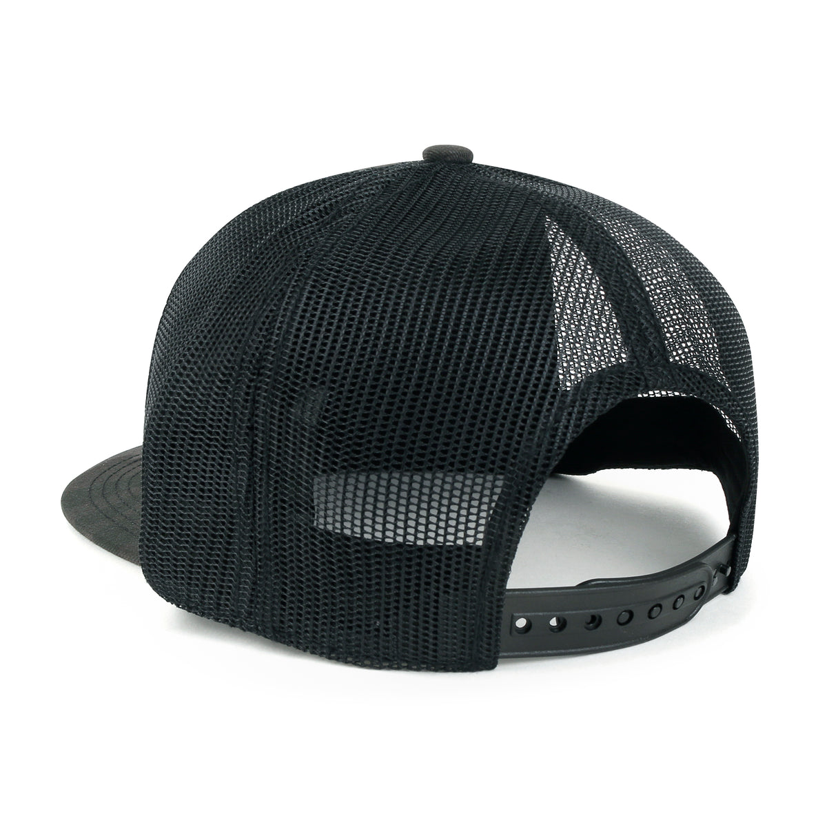 ililily Blank Six Panel Mesh Back Baseball Cap Basic Snap Back Flat Brim Hat