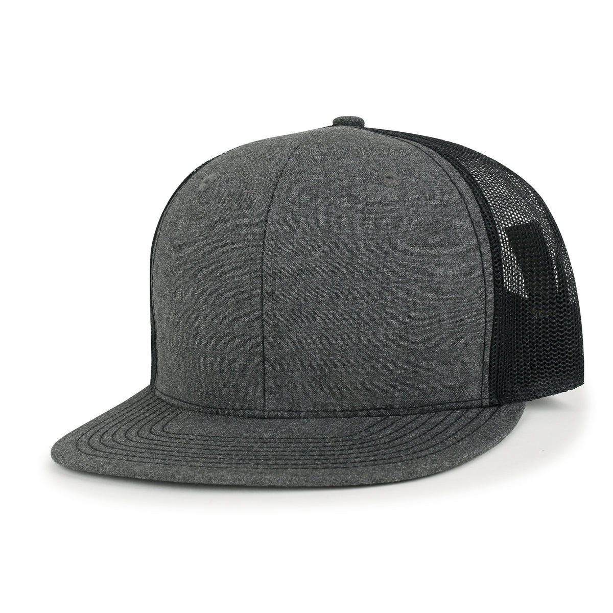 ililily Blank Six Panel Mesh Back Baseball Cap Basic Snap Back Flat Brim Hat