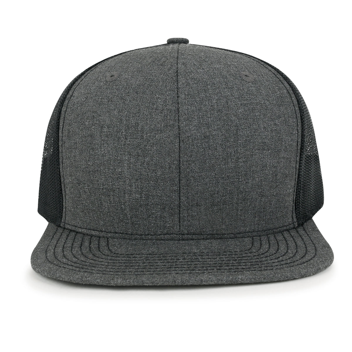ililily Blank Six Panel Mesh Back Baseball Cap Basic Snap Back Flat Brim Hat