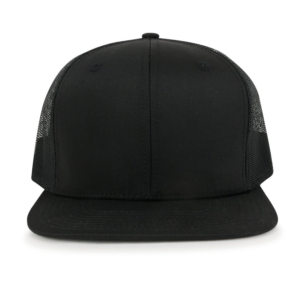 ililily Blank Six Panel Mesh Back Baseball Cap Basic Snap Back Flat Brim Hat
