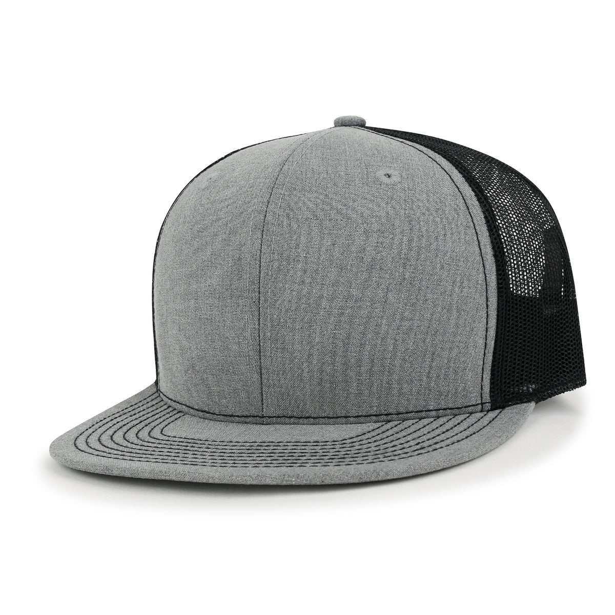 ililily Blank Six Panel Mesh Back Baseball Cap Basic Snap Back Flat Brim Hat
