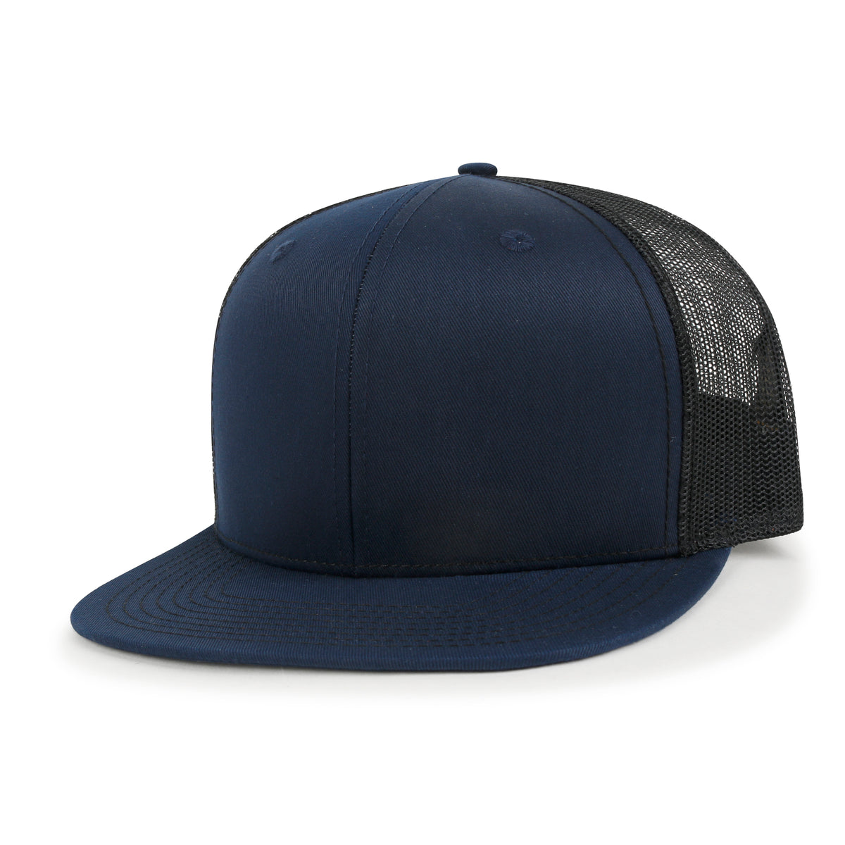 ililily Blank Six Panel Mesh Back Baseball Cap Basic Snap Back Flat Brim Hat