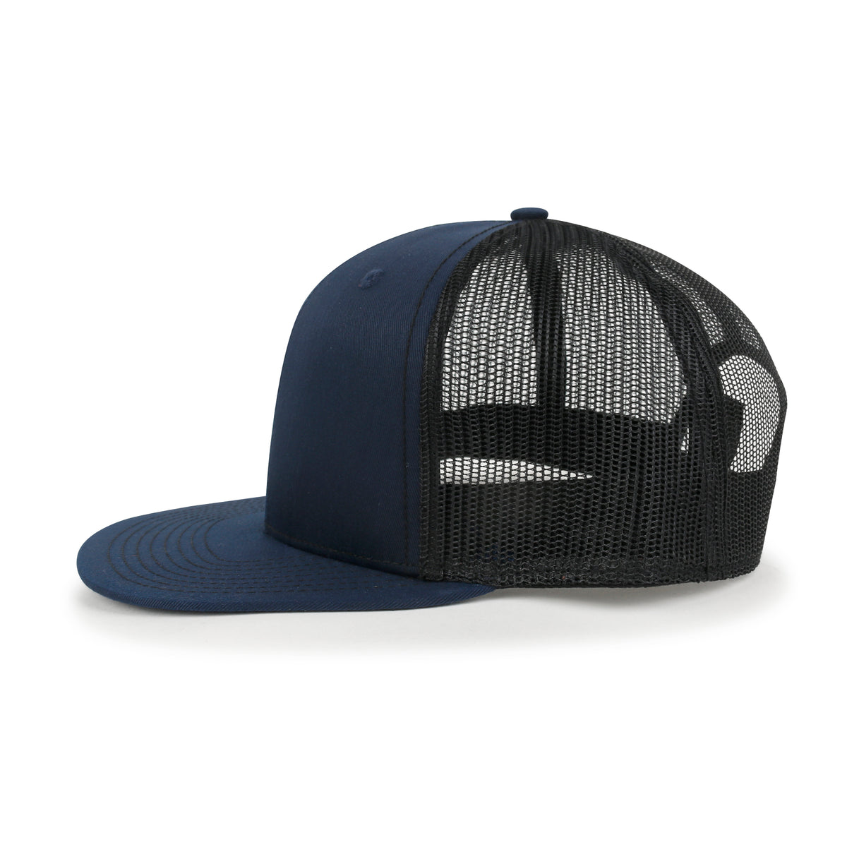 ililily Blank Six Panel Mesh Back Baseball Cap Basic Snap Back Flat Brim Hat