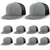 ililily 10 Bulk Pack Blank Six Panel Mesh Back Baseball Cap Basic Trucker Hat