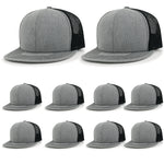 ililily 10 Bulk Pack Blank Six Panel Mesh Back Baseball Cap Basic Trucker Hat