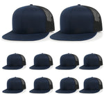 ililily 10 Bulk Pack Blank Six Panel Mesh Back Baseball Cap Basic Trucker Hat