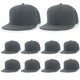10-Charcoal - Green Flat Bill