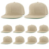 ililily 10 Bulk Pack Blank Six Panel Flat Bill Baseball Cap Basic Trucker Hat