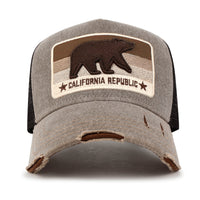 ililily PREMIUM California Bear Embroidered Baseball Cap Vintage Trucker Hat