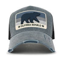 ililily PREMIUM California Bear Embroidered Baseball Cap Vintage Trucker Hat