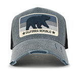 ililily PREMIUM California Bear Embroidered Baseball Cap Vintage Trucker Hat