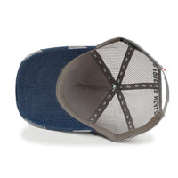 ililily PREMIUM Forest Embroidery Cotton Trucker Hat Distressed Baseball Cap