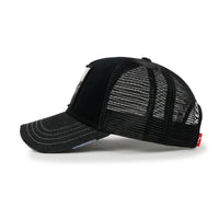 ililily PREMIUM Forest Embroidery Cotton Trucker Hat Distressed Baseball Cap