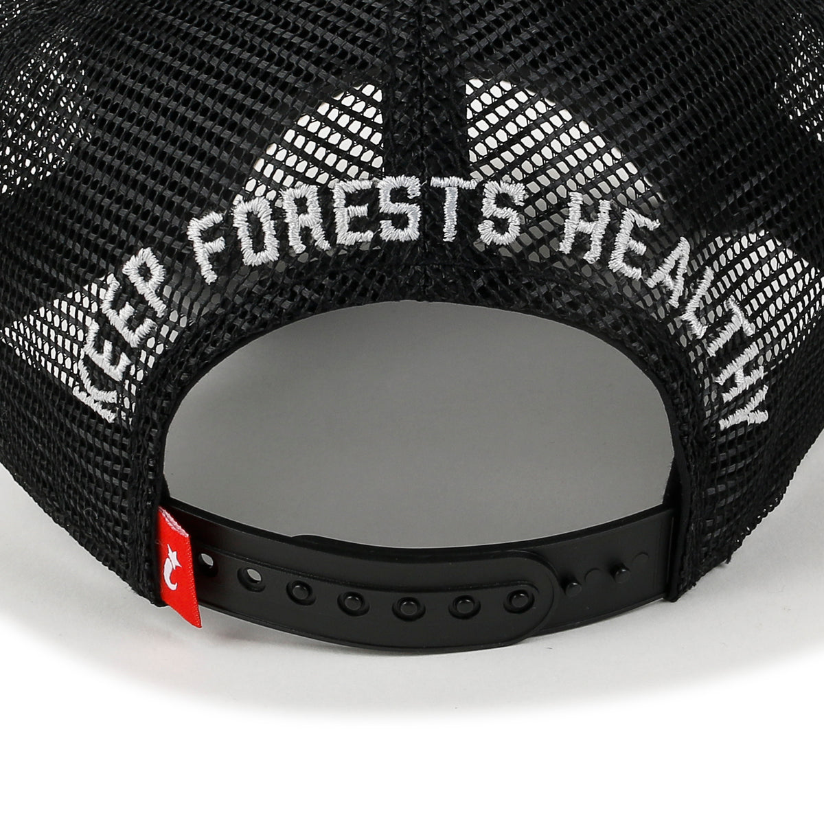 ililily PREMIUM Forest Embroidery Cotton Trucker Hat Distressed Baseball Cap