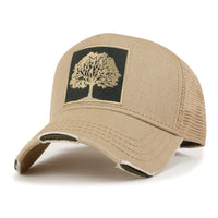 ililily PREMIUM Tree Embroidery Patch Cotton Hat Distressed Baseball Cap